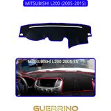 Ett Mıtsubıshı L200 2005-2015Torpido Koruma Halısı Mavi Kenar