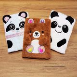Ett Panda Tasarımlı Peluş Defter - Yumuşacık Dokulu, Trend Not Defteri