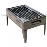 Ett Portatif Mangal Barbekü Seti 40X25 Cm - Katlanabilir Piknik Ve Kamp Izgarası