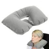 Ett Şişme Seyahat Yastığı Gri Lacivert - Ergonomik Boyun Desteği
