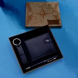 Ett Siyah Touchpen Kalem, Anahtarlık Ve Cüzdan Seti - Erkeğe Özel Hediye