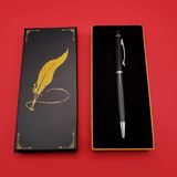 Ett Siyah Touchpen Kalem - Tüylü Baskılı Kutu, Metal, Kişiye Özel Hediye