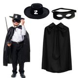 ETT Zorro Pelerin Şapkası Ve Maske Seti Çocuk Boy 562741416521