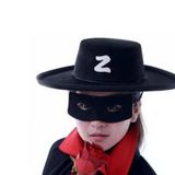 Ett Zorro Şapkası Ve Göz Maskesi Seti - Keçe Yetişkin & Çocuk Kostüm Aksesuarı