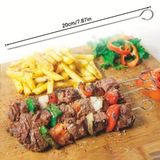 ETT7KN8 10 Adet Paslanmaz Çelik Mangal Şişi Seti – 20 cm Metal Çöp Şiş ve Izgara Şişleri