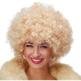 ETT7KN8 Altın Renk Kıvırcık Afro Parti Peruğu ELKCXMH