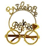 ETT7KN8 Bride To Be Taç ve Gözlük Seti Altın Renk ELKCXMH