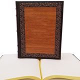 ETT7KN8 Dekoratif Hediyelik Ahşap Deri Defter ELKCXMH