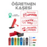 Ettycat Design Kendinden Mürekkepli Kaşe Öğretmen Kaşesi Aferin Kaşesi Cep kaşesi 3 lü Set