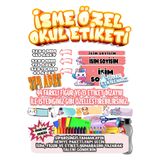 Ettycat Design Okul Etiketi Kalem Defter Etiketi Özel Isim Yazılabilen Etiket Seti SET01