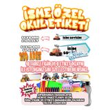 Ettycat Design Okul Etiketi Kalem Defter Etiketi Özel Isim Yazılabilen Etiket Seti SET05