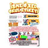 Ettycat Design Okul Etiketi Kalem Defter Etiketi Özel Isim Yazılabilen Etiket Seti SET11