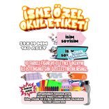 Ettycat Design Okul Etiketi Kalem Defter Etiketi Özel Isim Yazılabilen Etiket Seti SET13