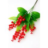 etxShop 1. Kalite 5 Dallı Aranjmanlı Kokina Demeti Yapay Bitki 40 CM Yaprak Model