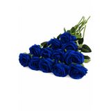 etxShop 10 Adet Yapay Kadife Gül 50 cm Dekoratif Çiçek Buketi Ev Salon Masa Süsü Hediye Gül