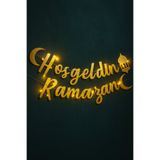 etxShop Led Işıklı Hoşgeldin Ramazan Yazısı Ramazan Bayramı 11 Ayın Sultanı Dini Süsleme Ramazan Süs Ledli
