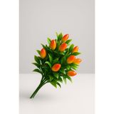 etxShop Yapay Çiçek Demet Yoğun Yapraklı Yeşil Meyve 35 Cm Mango Yapay Meyve