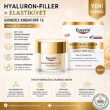 Eucerin Hyaluron-Filler + Elasticity SPF15 Gündüz Kremi Tüm Cilt Tipleri İçin Yaşlanma Karşıtı Etki