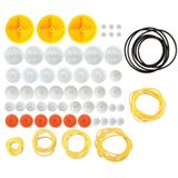 EUDAX 2 mm Delikli Plastik Kayış Kasnak Dişlileri Kombinasyon Modül Paketi Kauçuk Kayışlar Bant Plastik Model Aksesuarları Kendin Yap Robotlar Arabalar RC Oyuncak Araba Uçak için