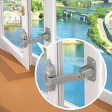 EUDEMON 1 Ambalaj Güncellenmiş Bebek Pencere Emniyet Kilidi, UPVC için Çocuklara Dayanıklı Pencere Kısıtlayıcı, Ahşap, Metal Çerçeveler için Ayarlanabilir Winodw Guard (Gri)