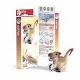 EUGY 650065 Raptor, çocuklar ve yetişkinler için 3D hayvan bulmaca montajı, DIY hayvan figürü, 6 yıldan itibaren zanaat kiti