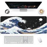 eulps Oyun mouse pedi, masa için büyük fare altlığı, masa matı, genişletilmiş fare altlığı, kaymaz kauçuk tabanlı masa pedi, ev ofis için, 31,5 x 11,8 (deniz 15)