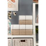Eumenia Sahara 4'lü Banyo Havlu Seti Bej-Krem Pamuk Polyester 50 x 85 cm ve 70 x 140 cm Yumuşak Dokulu - Bej - Krem