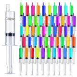 euoloar 50'li Paket Jelly Shot Şırınga, 7 Oz Kapasiteli Yeniden Kullanılabilir Plastik Çekim, Cadılar Bayramı, Noel, Şükran Günü, Bekarlığa Veda Partileri için Dayanıklı Şırınga