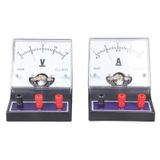 EUQKKWLOY Havai Projeksiyon Ampermetre ve Voltmetre Seti, Yalıtımlı Elektrikli Devre Ölçüm Cihazı, Fizik Laboratuvarı Öğretim Aksesuarları, Okul için Elektromanyetizma Deney Ekipmanları