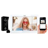 Eura Vdp-99C5 4 Kablolu Görüntülü İnterkom, 10" Renkli Monitör, 2 Giriş, Wifi, Şifreleme, Rfıd, 1080P, Beyaz