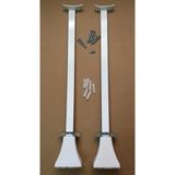 Eurasia Panel Radyatör Ayağı / Yer Konsolu 60 cm Yere Sabitleme 1 Çift(2 Adet) - 3X68 - Beyaz