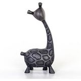 Euro Flora Metal Zürafa Biblo 13x7x29 Cm Siyah