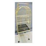 Euro Gold Sehpalı Oval Papağan Kafesi Pirinç 51X51x152 Cm