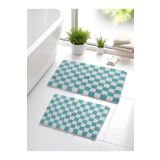 EUROBANO Chess 2'li Banyo Paspası Kaymaz Taban 60x100-60x50
