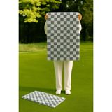 Eurobano Chess 2'li Banyo Paspası Kaymaz Taban 80X50 40X50 - Kemik - Füme
