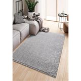 Eurobano Home - Doğal Kaymaz Tabanlı Yumoş Gri Shaggy Yolluk Halı - 80 x 150 cm