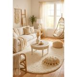 Eurobano Home - Krem Shaggy Oval Yolluk