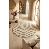 Eurobano Marta Iskandinav Daire Makinede Yıkanabilir Salon Oturma Odası Yatak Odası Yolluk Daire Halı Shaggy - Bej - 80 x 80 cm