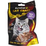 Eurocat 50 gr Tahılsız Şekersiz Kurutulmuş Et Cat Duck Cod Flakes Kedi Ödülü