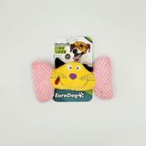 Eurodog 19,5x11 cm Pembe Örgü Peluş Kemik Köpek Oyuncağı
