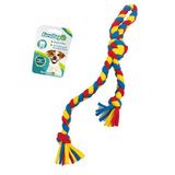 Eurodog 42 cm Sarı-Mavi-Kırmızı Üç Düğümlü Diş İpi Köpek Oyuncağı