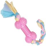 EuroDog Puppy Toys Diş İpli Kauçuk Kemik Yavru Köpek Oyuncağı Pembe 43 Cm
