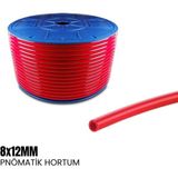 Euroflex Pnömatik Hortum 8X12MM Karavan Su Tesisatı - Kırmızı - 8 x 12 mm