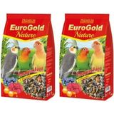 EuroGold Ballı ve Meyveli Paraket Kuş Yemi, 750 Gr 2li paket