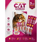 Eurogold Cat Creamy Snack Ton Balıklı Ve Yengeçli Sıvı Kedi Ödül Maması 3 X 15 G