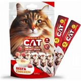 Eurogold Cat Sıvı Kedi Ödülü Dana-Tavuk 5X15GR
