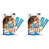 EuroGold Cat Sıvı Kedi Ödülü Somon-Karides 5x15 gr 2li paket