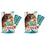 EuroGold Cat Sıvı Kedi Ödülü Somon-Kızılcık 5x15 gr 2li paket