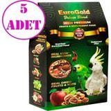 Eurogold Deluxe Blend Meyveli Ve Kuruyemişli Papağan Yemi 650 Gr 5 Ad
