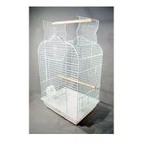Eurogold Papağan Kafesi Açılır Çatılı Beyaz 47X36x70 Cm